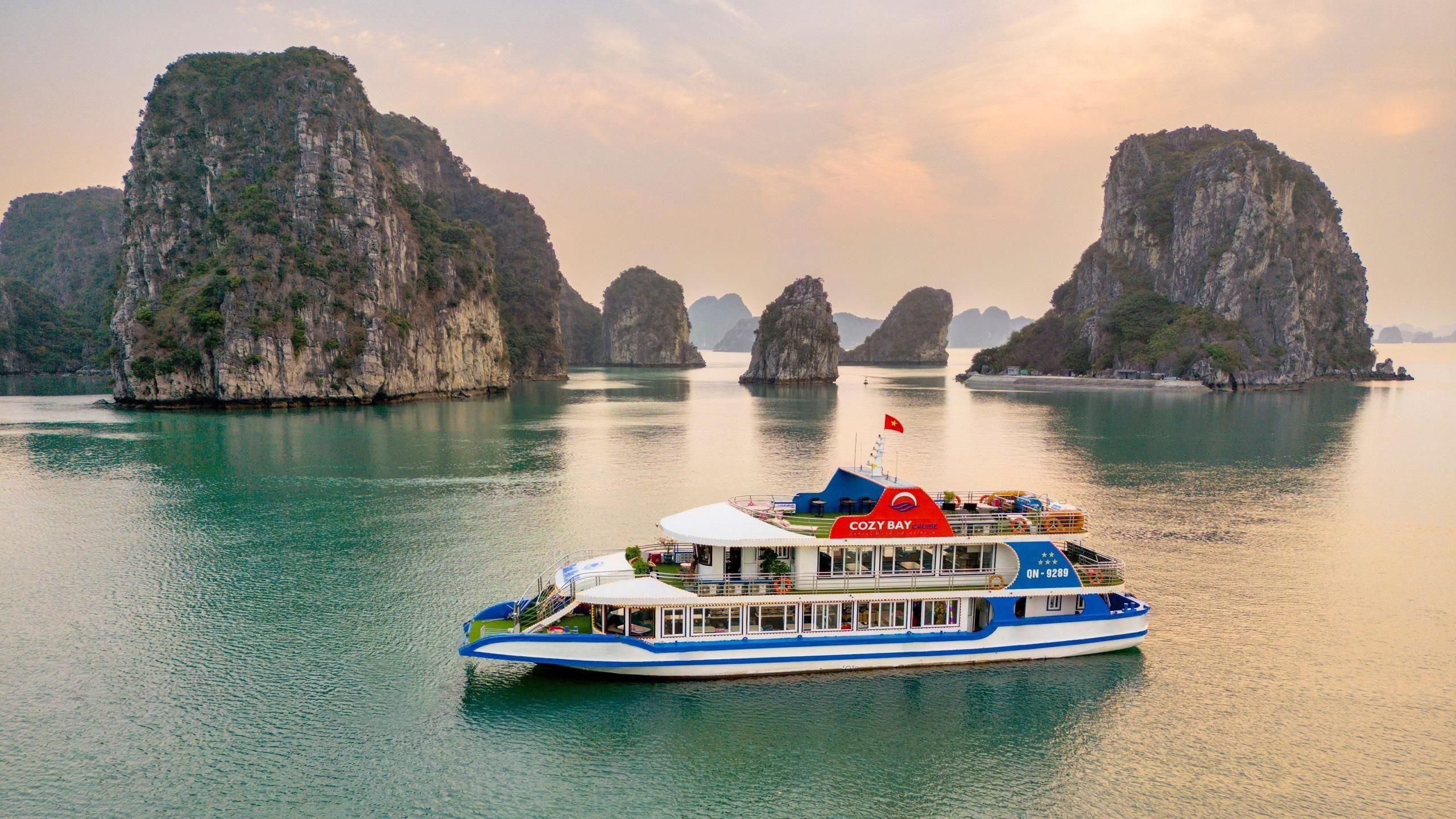 Cozy Bay Premium Cruise Day tour in Halong Bay, Vietnam