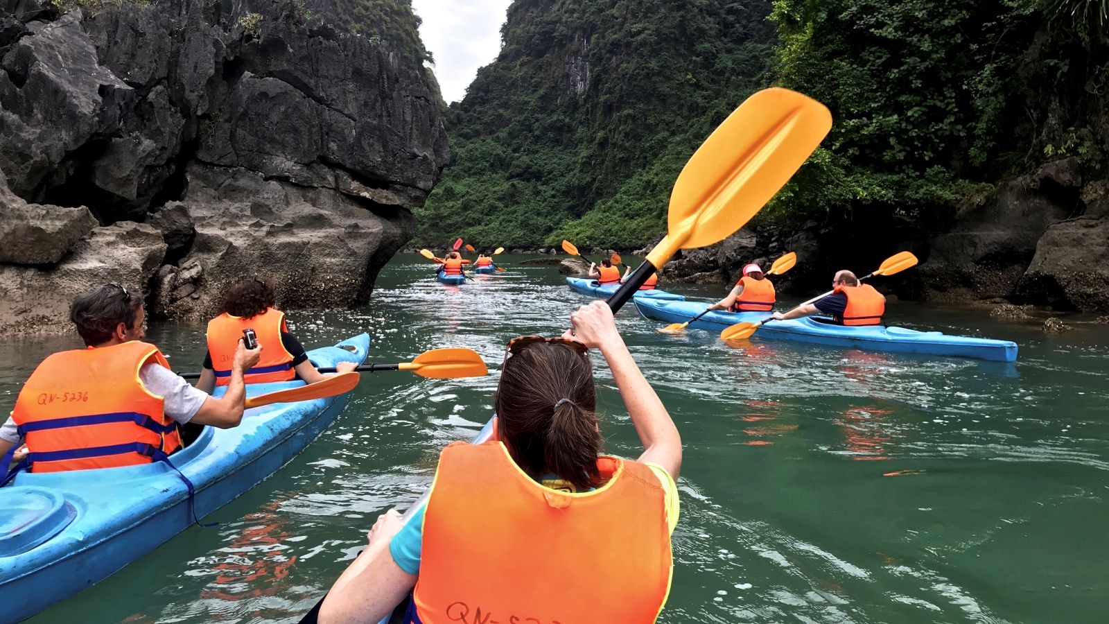 Kayking in Halong Bay, Vietnam